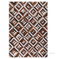 Tapis de cuir patchwork de vache de luxe